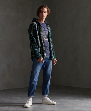 Superdry Workwear Rising Sun Férfi Pólók Sötétkék | SRPJO2796